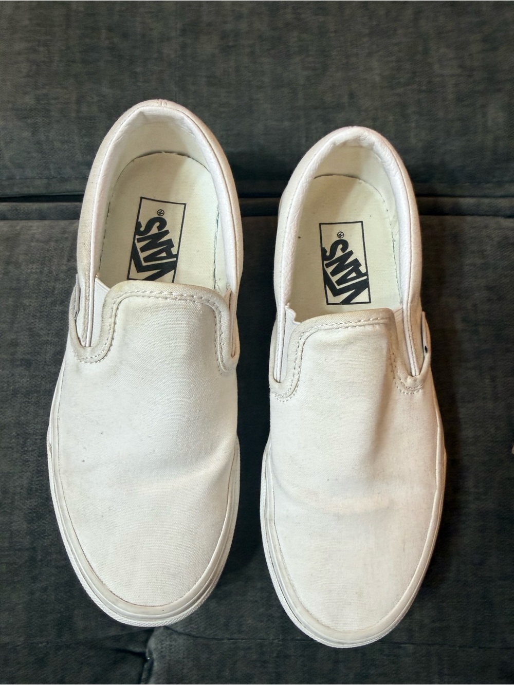 Vans Slip-On Canvas Loafers — Off White